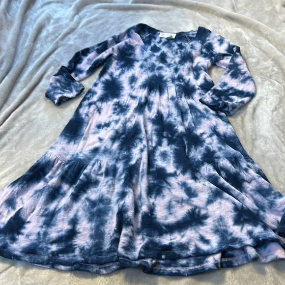 anthro blue and white dress Anthro